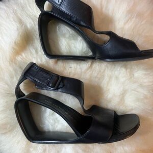 United Nude Black Wedge Sandals Size 7